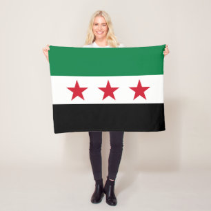 Syria Flag Fleece Blanket