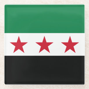 Syria Flag Glass Coaster