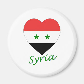Syria Flag Heart Magnet
