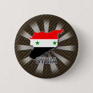 Syria Flag Map 2.0 6 Cm Round Badge
