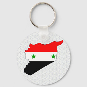 Syria Flag Map full size Key Ring