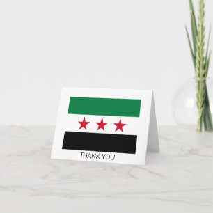 Syria Flag Thank You Card