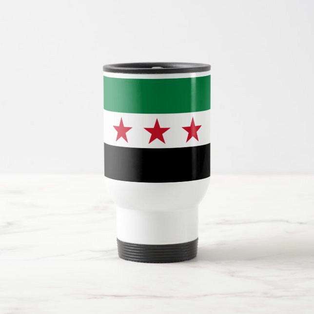 Syria Flag Travel Mug (Center)