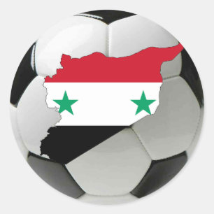 Syria football soccer classic round sticker