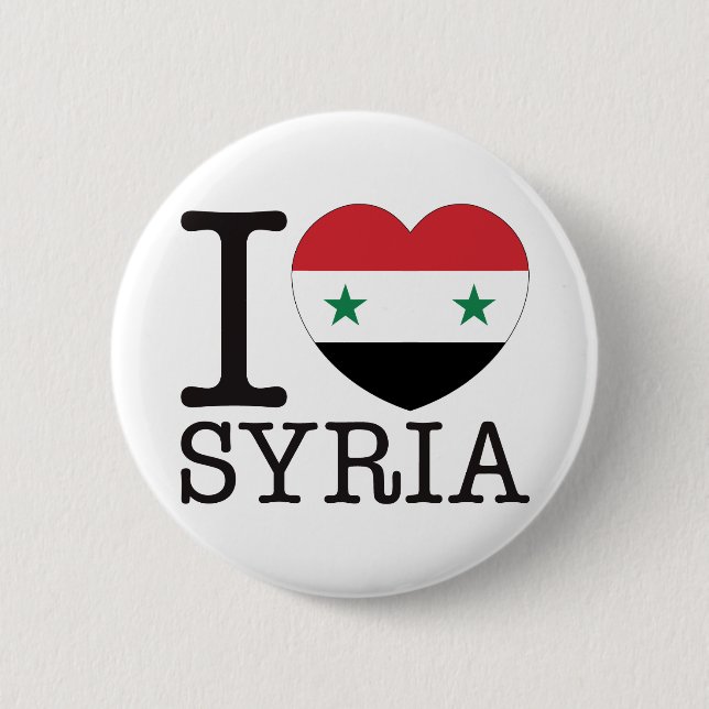Syria Love v2 6 Cm Round Badge (Front)