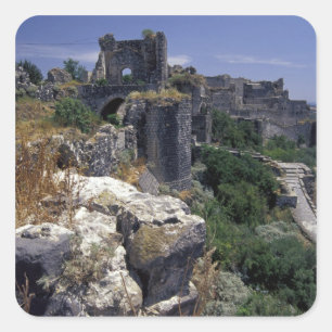 Syria, Marqab Castle, Crusaders castle located Square Sticker