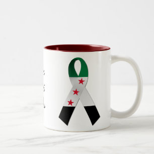 Syria National Flag Awareness Ribbon Mug
