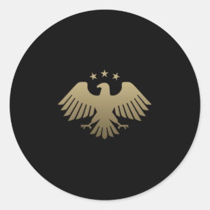 Syria New Visual Identity, Free Syria Eagle 2025 T Classic Round Sticker