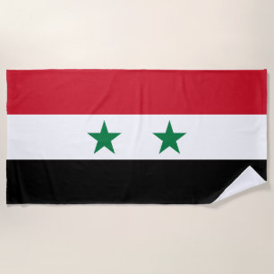 Syria Old Flag Beach Towel