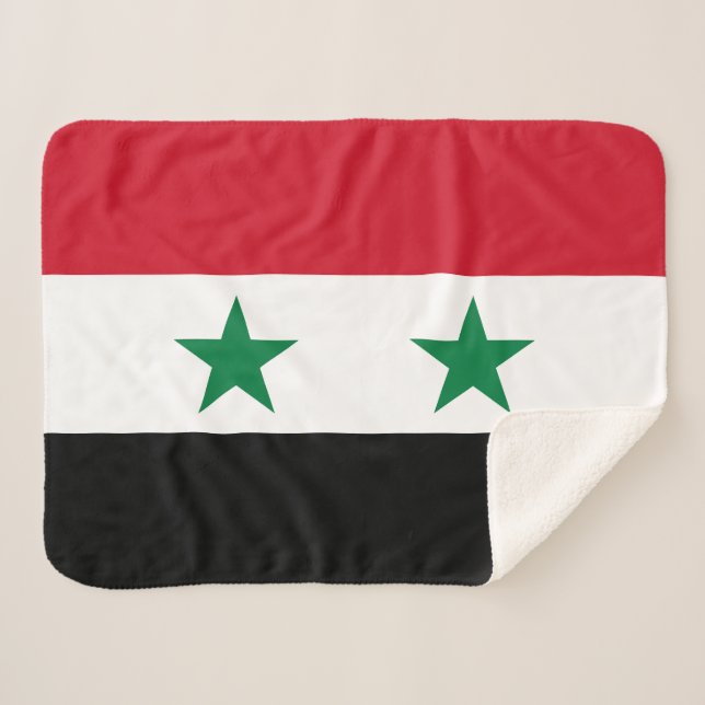 Syria Old Flag Sherpa Blanket (Front (Horizontal))