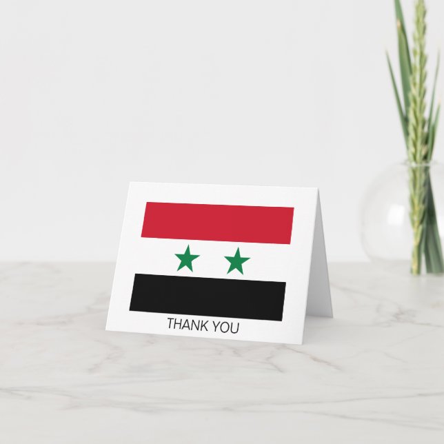 Syria Old Flag Thank You Card (Front)