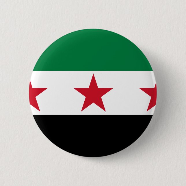 syria opposition 6 cm round badge (Front)