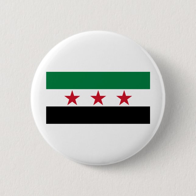 syria opposition 6 cm round badge (Front)