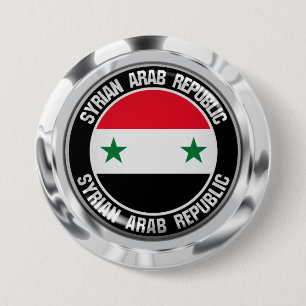 Syria Round Emblem 7.5 Cm Round Badge