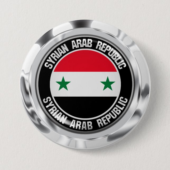 Syria Round Emblem 7.5 Cm Round Badge (Front)