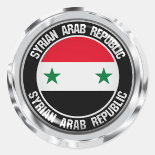 Syria Round Emblem Classic Round Sticker