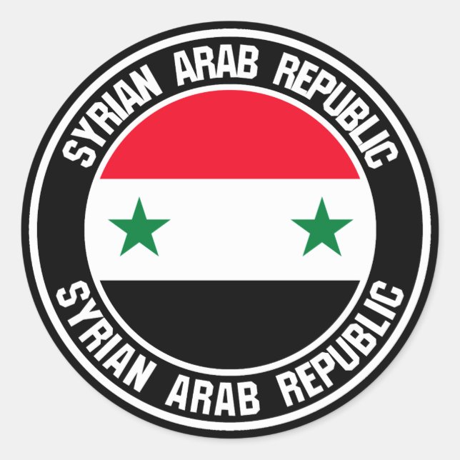 Syria Round Emblem Classic Round Sticker (Front)