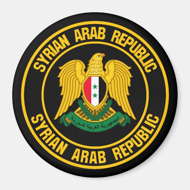 Syria Round Emblem Magnet (Front)