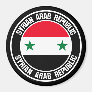 Syria Round Emblem Magnet