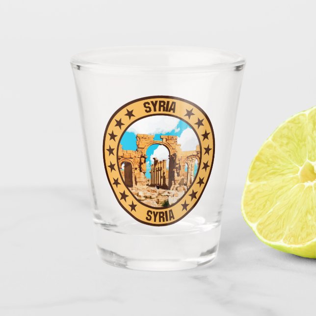 Syria                                              shot glass (Front)