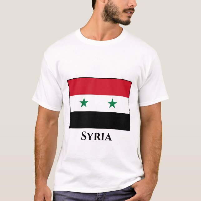 Syria (Syrian) Flag T-Shirt (Front)