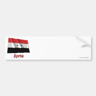 Syria Waving Flag with Name Bumper Sticker