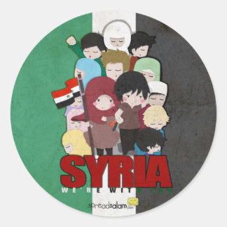 SYRIA - We're With You Classic Round Sticker