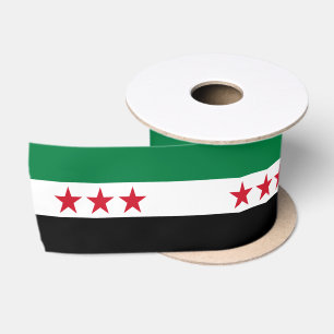 Syrian Flag Ribbon, Syria Independence Satin Ribbon