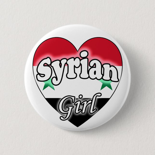 Syrian Girl 6 Cm Round Badge (Front)