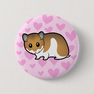 Syrian Hamster Love 6 Cm Round Badge