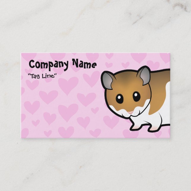 Syrian Hamster Love Business Card (Front)