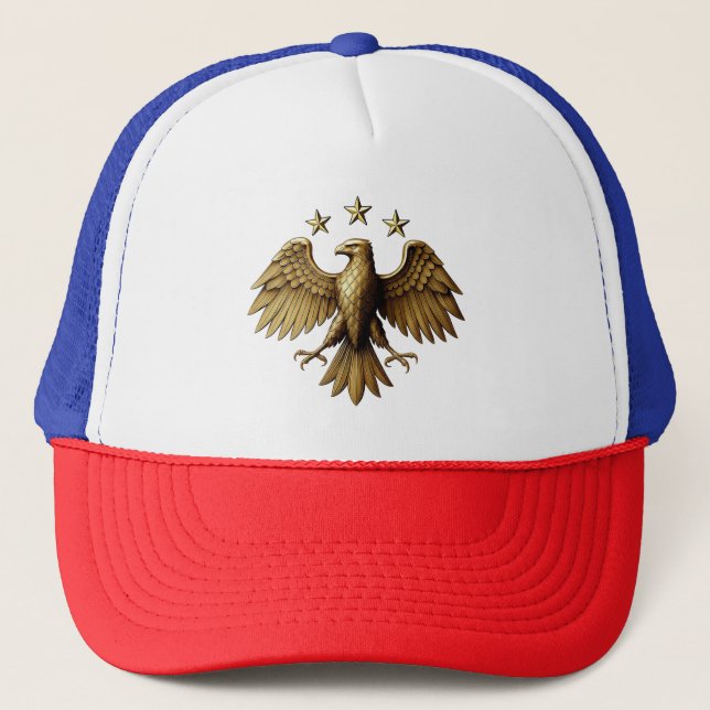 Syrian Modern Identity Eagle Emblem T-Shirt Trucker Hat (Front)