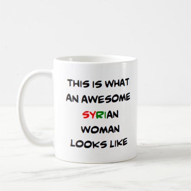 syrian woman, awesome coffee mug (Left)