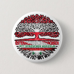 Syrien Syrisch Österreichisch Baum 6 Cm Round Badge