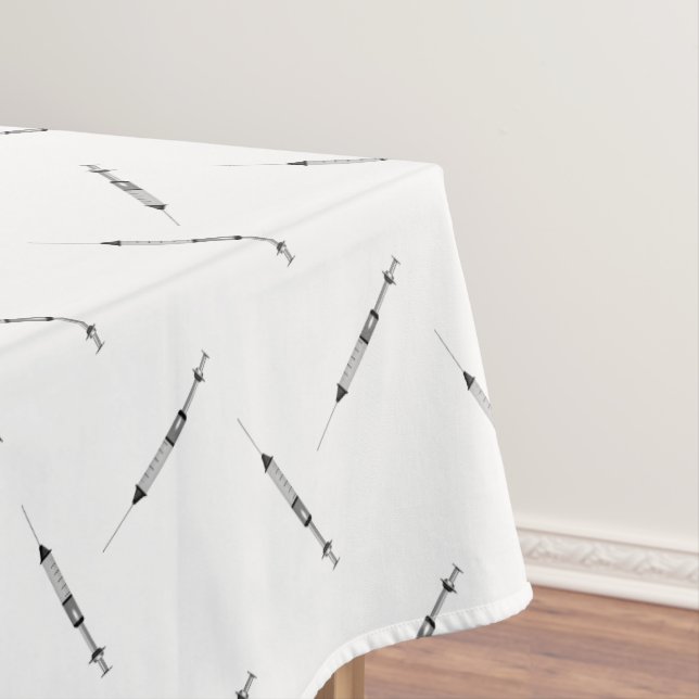 Syringe Needle Sedative Halloween Party Tablecloth (In Situ)