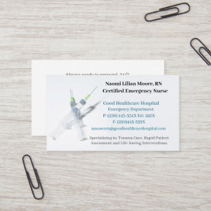 Syringes Hospital Healthcare Registered Nurse RN Business Card