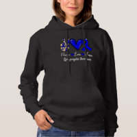 Syringomyelia Awareness Peace Love Hope Blue Ribbo