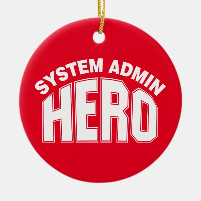 System Admin Hero Ceramic Tree Decoration (Front)