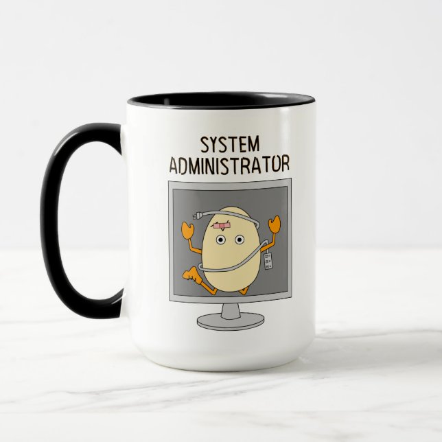 System Administrator Egghead Mug (Left)