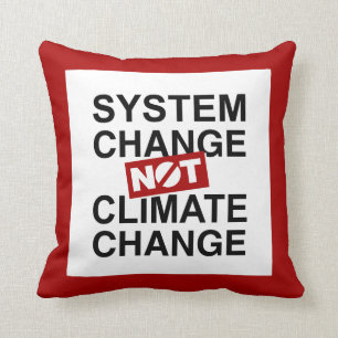 System Change Not Climate Change Cushion