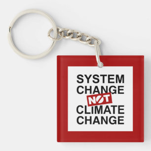 System Change Not Climate Change Key Ring