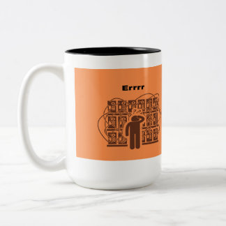 System Error: Coffee Not Found Two-Tone Coffee Mug