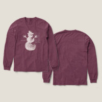 System Frozen Glitch Halftone Snowman Tech T-Shirt