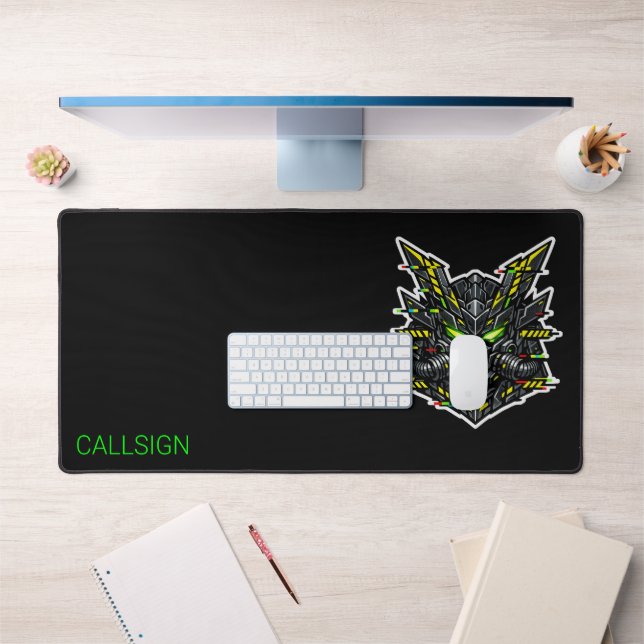 SYSTEM GMR Glitch Samurai Cyberpunk Gaming Desk Mat (Office 1)