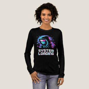 System Loading – Cyber Glitch Hoodie Art Tri-Blend Shirt