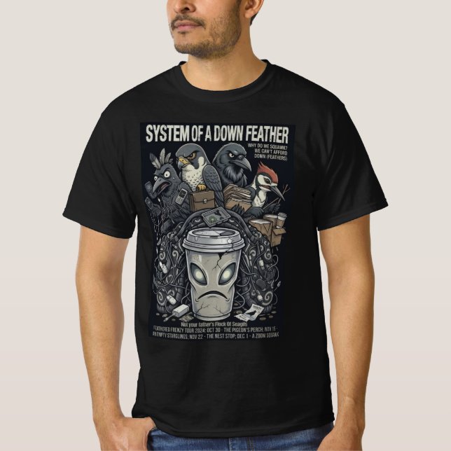 System Of A Down Feather T-Shirt (Front)