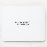 System Reboot Required Minimalist  Mouse Pad<br><div class="desc">A daily reminder to reset. High-quality surface with sharp,  high-contrast text for a professional and disciplined desk setup.</div>