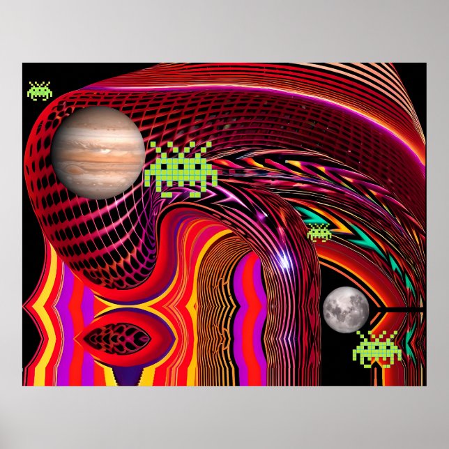 Systematic Solar Panic - Ken Gauge Surreal Art Poster (Front)