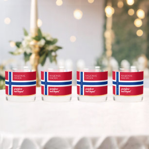 Syttende Mai May 17th Norwegian National Day Flag Whiskey Glass