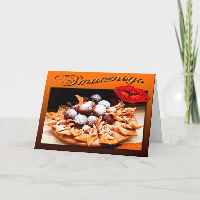 Szczęśliwego Tłustego Czwartku Happy Fat Thursday Card (Front)